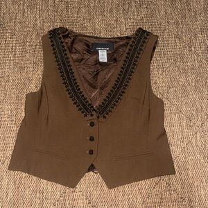 Jones New York Chocolate Brown Vest
